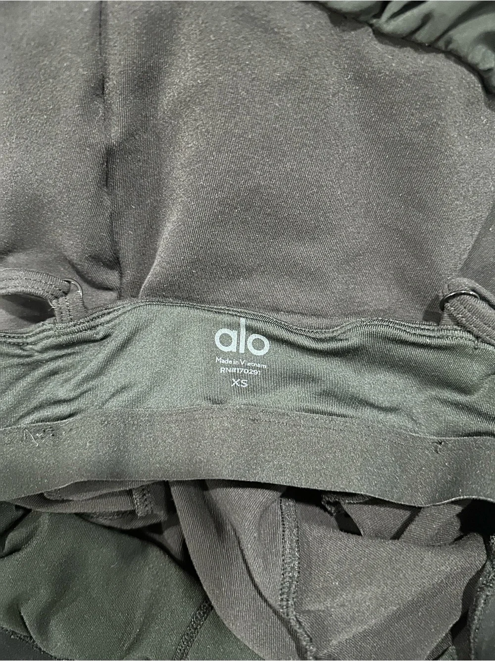 ALO Yoga Black Airbrush Love Match Tennis Dress